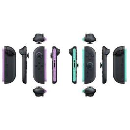 Nintendo Switch 2 Joy-Con 2 Mando Izquierdo y Derecho Púrpura y Verde Claro, HD Rumble 2, Bluetooth, Botón C, Gamepad