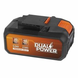 Dual Power POWDP9037 Batería de Potencia Dual 2x20V 2.5Ah (40V 5Ah) compatible con herramientas de 20V y 40V