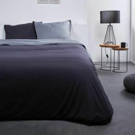 Today Juego de Cama 100% Algodón 57 hilos/cm² 240x260 cm Bicolor Gris Noa con 2 Fundas Almohada 65x65 cm