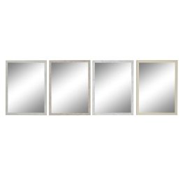 Espejo de pared DKD Home Decor Blanco Beige Gris 56 x 2 x 76 cm (4 Unidades) Precio: 123.59000016. SKU: B1AKMHNY23