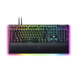 Razer Teclado Mecánico BlackWidow V4 Pro Green Switch, Razer Chroma RGB, 8 Teclas Macro, RZ03-04680100-R3M1