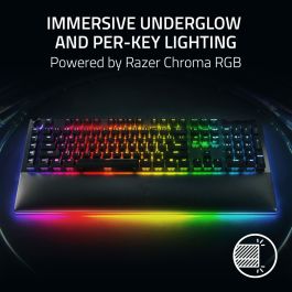 Razer Teclado Mecánico BlackWidow V4 Pro Green Switch, Razer Chroma RGB, 8 Teclas Macro, RZ03-04680100-R3M1
