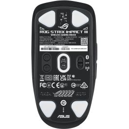 ASUS ROG Strix Impact III Wireless Ratón Ambidextro RF Wireless + Bluetooth Óptico 36000 DPI, 6 Botones, Iluminación Multi