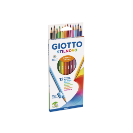 Giotto Lápices de Colores Stilnovo Caja de Cartón 12 Colores Mina 3,3 mm