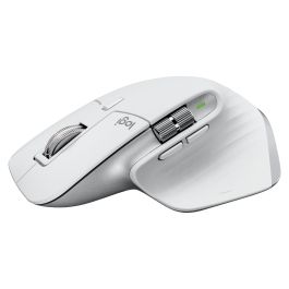 Logitech MX Master 3S Ratón Inalámbrico Bluetooth Láser 8000 DPI Mano Derecha Color Gris Pale Grey para Oficina