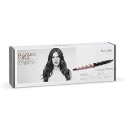 BaByliss C454E Rizador Varita Cónica Cerámica de Cuarzo 25-13mm 6 Temperaturas 160-210°C para Cabello Largo Calentamiento Rápido