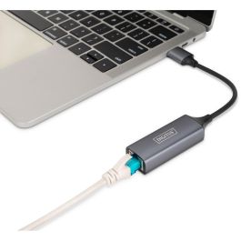 Digitus Adaptador USB 3.0 a Gigabit Ethernet RJ45 Blanco, Compatible con Windows 7/Vista/XP y Mac OS 10.6/10.7