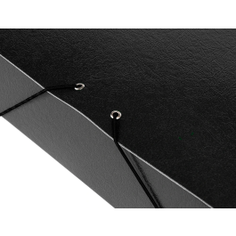 Liderpapel Carpeta proyectos folio lomo 70mm cartón gofrado negra 245 x 345 mm