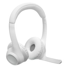 Logitech Zone 300 Auriculares Inalámbricos Bluetooth Blanco con Cancelación de Ruido, Micrófono para Llamadas, 20h Autonomía, Almohadillas Cómodas, Diseño Sostenible (Ref. Zone 300)