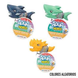 Pistola de agua dinosaurio/tiburon aqua world exp. 12 piezas