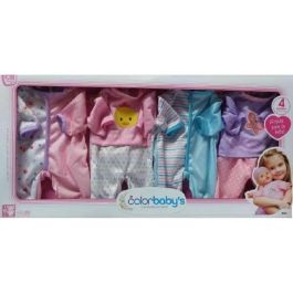 Ropa muñeco set con 4 trajes. 42 cm