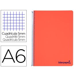 Cuaderno Espiral Liderpapel A6 Micro Wonder Tapa Plastico 120H 90 gr Cuadro 5 mm 4 Bandas Color Rojo Precio: 3.99000041. SKU: B1GYBZGHH7