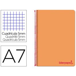 Cuaderno Espiral Liderpapel A7 Micro Wonder Tapa Plastico 100H 90 gr Cuadro 5 mm 4 Bandas Color Naranja Precio: 2.78999985. SKU: B1F8XKL3C5