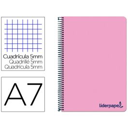 Cuaderno Espiral Liderpapel A7 Micro Wonder Tapa Plastico 100H 90 gr Cuadro 5 mm 4 Bandas Color Rosa Precio: 2.78999985. SKU: B1D8J9P3N3