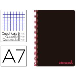 Cuaderno Espiral Liderpapel A7 Micro Wonder Tapa Plastico 100H 90 gr Cuadro 5 mm 4 Bandas Color Negro Precio: 2.50000036. SKU: B1AB4V4W7X
