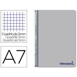 Cuaderno Espiral Liderpapel A7 Micro Wonder Tapa Plastico 100H 90 gr Cuadro 5 mm 4 Bandas Color Gris Precio: 2.78999985. SKU: B1DG8ENLRH