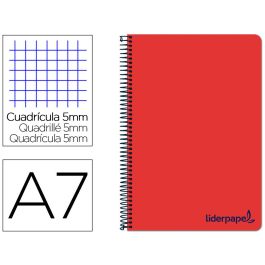 Cuaderno Espiral Liderpapel A7 Micro Wonder Tapa Plastico 100H 90 gr Cuadro 5 mm 4 Bandas Color Rojo Precio: 2.78999985. SKU: B1CQFKFSYB