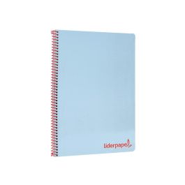 Cuaderno Espiral Liderpapel A4 Wonder Tapa Plastico 80H 90 gr Cuadro 4 mm Con Margen Color Azul 5 unidades