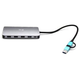 Hub USB i-Tec CANANOTDOCKPD Plateado