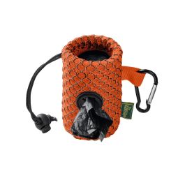 Hunter Portabolsas de Excrementos Hilo Naranja Malla 3D, Ultraligero y Práctico con Mosquetón para Correa de Perro
