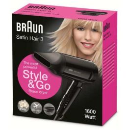BRAUN - Secador de viaje plegable, 1600W, compacto para equipaje