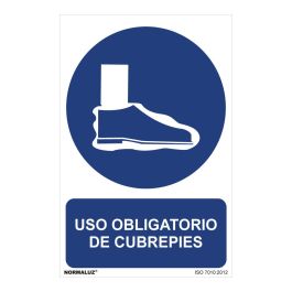 Normaluz Cartel "Es obligatorio el uso de cubrepies" PVC 0,7mm 30x40cm Profesional/Doméstico Precio: 3.50000002. SKU: S7907042