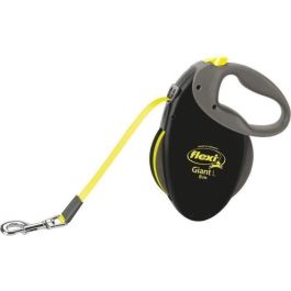 Flexi Correa Giant L Cinta 8m Neon para Perros, con Empuñadura Suave de Plástico y Nylon para Paseos Largos y Gran Libertad de Movimiento