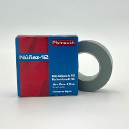 Nuñez-Plymouth Cinta Aislante PVC Eléctrica Gris 19mm x 0,15mm x 20m Alta Adhesión Nuñez-Plymouth Cinta Aislante PVC Eléctrica Gris 19mm x 0,15mm x 20m Alta Adhesión Precio: 1.99712436. SKU: B1G8YBKFVK