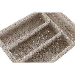 Cubertero Balines DKD Home Decor Blanco Natural 24 x 6 x 34 cm Cubertero Balines DKD Home Decor Blanco Natural 24 x 6 x 34 cm