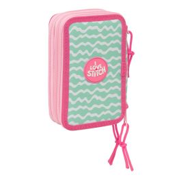 Plumier Triple Lilo & Stitch Ice cream Rosa 12,5 x 19,5 x 5,5 cm 37 Piezas