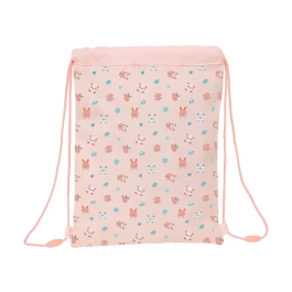 Bolsa Mochila con Cuerdas Safta Jirafa Coral 26 x 34 x 1 cm