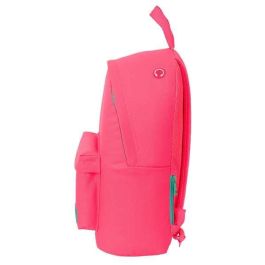 Mochila para Portátil Nait Nait Fluor Rosa 31 x 41 x 16 cm
