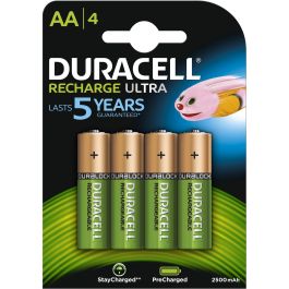 Pilas Recargables DURACELL HR6DX1500 AA HR6 NiMh 2500 mAh 2500 mAh 1,2 V (4 Unidades) Precio: 15.49999957. SKU: S6503032