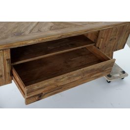 DKD Home Decor Mueble TV Estilo Alpino Natural Madera Reciclada 180x45x60 cm