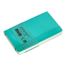 Cuaderno Con Gomilla Antartik Notes Tapa Blanda A6 Hojas Lisas Turquesa 100 Hojas 80 gr Fsc