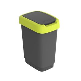 Cubo de basura Rotho Twist Lime Plástico 10 L