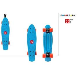 Color Baby Monopatín Evo con Luces, 4 Ruedas, Azul, 56 cm - Juguete para Niños +3 Años
