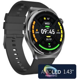 Bea-Fon Watch 401 Smartwatch 1.43" AMOLED con GPS, Monitor de Frecuencia Cardíaca, Oxígeno en Sangre y Tensiometro - Negro/Plata