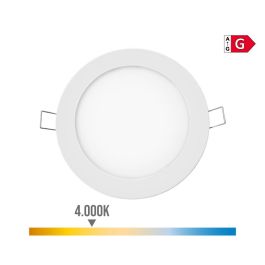 Edm Mini Downlight LED Empotrable Redondo 6W 4000K Luz Día Blanco Ø11.7cm