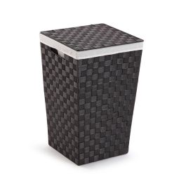 Cesto para la Ropa Sucia Versa Gris Poliéster Metal Polipropileno 33 x 52 x 33 cm