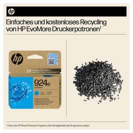 HP Cartucho de Tinta Original 924e Cian XL Alto Rendimiento 800 páginas