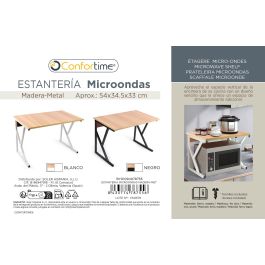 Confortime Estanteria Microondas Madera-Met 36,6 cm x 5,8 cm x 57,1 cm (2 Unidades)