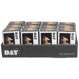 Day Juego de 4 Velas LED con Temporizador, Luz Blanca Cálida (2250K), Pilas CR2032 Incluidas