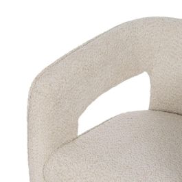 Silla de Comedor Beige Poliéster 69 x 66 x 73 cm