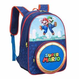 Super Mario Mochila Escolar Infantil con Bolsillo Frontal Redondo, Interior Forrado y Personalizado, 28x23x10 cm, Edad 7+ años Super Mario Mochila Escolar Infantil con Bolsillo Frontal Redondo, Interior Forrado y Personalizado, 28x23x10 cm, Edad 7+ años