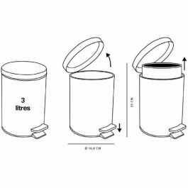 Today Papelera de Baño UTILITY 3 L Ø 17 x H 25 cm Polipropileno Blanco Suave