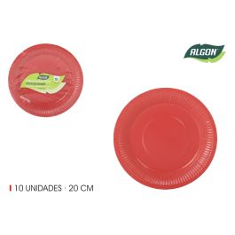 Set de 10 platos de cartón rojo para soja 20 cm Algon (24 Unidades) Precio: 13.59000005. SKU: B1J75PJ832