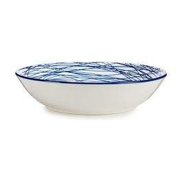 Plato Hondo Rayas Porcelana Azul Blanco 6 Unidades (20 x 4,7 x 20 cm) Precio: 22.49999961. SKU: S3615599