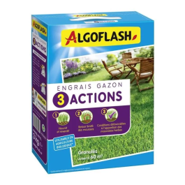 Algoflash Naturasol Fertilizante para Césped 3 Acciones 3 kg ETRIA60N