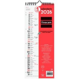 Finocam Calendario de Pared para Escribir Largo M-130x330 mm, MV Neutro, Espiral y Colgador, Planning, 2026 Precio: 3.95000023. SKU: B18ME4NH9V